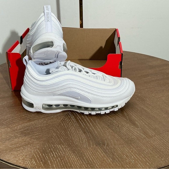 Size 4,5 GS) - Nike Air Max 97 Low White Metallic Silver - Picture 9 of 11